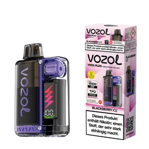 Vozol | Vista Plug 15K (TPD) | BLACKBERRY ICE | 20mg Nikotin