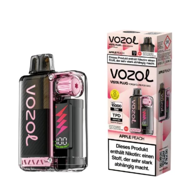 Vozol | Vista Plug 15K (TPD) | APPLE PEACH | 20mg Nikotin