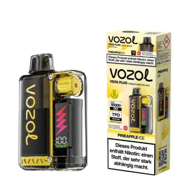 Vozol | Vista Plug 15K (TPD) | PINEAPPLE ICE | 20mg Nikotin