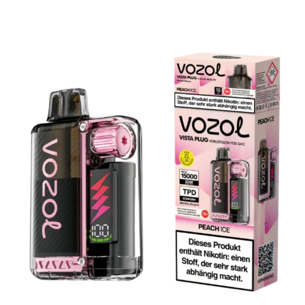 Vozol | Vista Plug 15K (TPD) | PEACH ICE | 20mg Nikotin