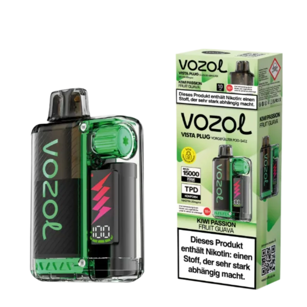 Vozol | Vista Plug 15K (TPD) | KIWI PASSION FRUIT GUAVA | 20mg Nikotin